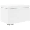 Image de vidaXL Kruk Wit 61 x 41 x 40 cm Kunstleer en Geengineerd Hout