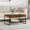 Image de vidaXL Table basse Chêne Fumé 80 x 50 x 40 cm Bois d'ingénierie
