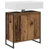 Image de vidaXL Cabinet de salle de bain avec porte Bois Ancien 60 x 30 x 60 cm, Rangement élégant pour salle de bain, cabinet rectangulaire en bois, meuble moderne pour les affaires de toilette