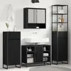 Image de vidaXL Cabinet de salle de bain avec porte Chêne noir 40 x 30 x 180 cm