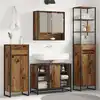 Image de vidaXL Cabinet de salle de bain Bois Ancien 40 x 30 x 180 cm