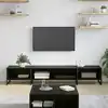 Image de vidaXL Meuble TV Chêne noir 170,5 x 36 x 30,5 cm Bois d'ingénierie
