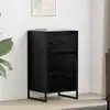 Image de vidaXL Buffet Chêne noir 42 x 36 x 75.5 cm Bois d'ingénierie