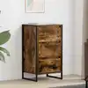 Image de vidaXL Buffet Chêne Fumé 42 x 36 x 75.5 cm Bois d'ingénierie