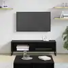 Image de vidaXL Meuble TV 100 x 36,5 x 30,5 cm Chêne noir Bois d'ingénierie