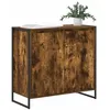 Image de vidaXL Bijzetkast Rook Eik 79 x 36 x 75 cm Bewerkt hout