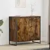 Image de vidaXL Meuble d'appoint Chêne Fumé 79 x 36 x 75 cm Bois d'ingénierie