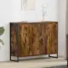 Image de vidaXL Meuble d'appoint Chêne Fumé 96,5 x 30 x 75 cm Bois d'ingénierie