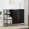 Image de vidaXL Meuble d'appoint Chêne noir 96,5 x 30 x 75 cm Bois d'ingénierie