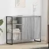 Image de vidaXL Meuble d'appoint Gris Sonoma 96,5 x 30 x 75 cm