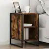 Image de vidaXL Table de chevet 2 pcs Chêne Fumé 39.5 x 30 x 50 cm