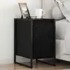 Image de vidaXL Table de chevet Chêne noir 39,5 x 30 x 50 cm Bois d'ingénierie