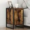 Image de vidaXL Table de chevet Chêne Fumé 39,5 x 30 x 50 cm Bois d'ingénierie
