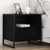 Image de vidaXL Table de chevet Chêne noir 50 x 39,5 x 50 cm Bois d'ingénierie
