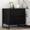 Image de vidaXL Table de chevet Chêne noir 50 x 39,5 x 50 cm Bois d'ingénierie