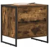 Image de vidaXL Table de chevet Chêne Fumé 50 x 39,5 x 50 cm Bois d'ingénierie