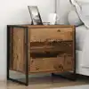 Image de vidaXL Table de chevet 2 pc Bois Ancien 50 x 39,5 x 50 cm
