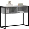 Image de vidaXL Bijzettafel Grijs Sonoma 100 x 36 x 75 cm Bewerkt hout