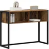 Image de vidaXL Bijzettafel Oud Hout 100 x 36 x 75 cm Bewerkt hout