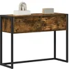 Image de vidaXL Table d'appoint Chêne Fumé 100 x 36 x 75 cm Bois d'ingénierie
