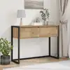 Image de vidaXL Table d'appoint avec tiroir Chêne artisan 100 x 36 x 75 cm