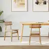 Image de vidaXL Chaise de salle à manger 2 pc Bois de Caoutchouc Massif