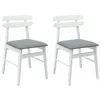 Image de vidaXL Chaise de salle à manger 2 pc Bois de Caoutchouc Massif