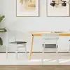 Image de vidaXL Chaise de salle à manger 2 pcs Blanc et Gris