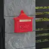 Image de vidaXL Boîte aux lettres murale avec stockage Rouge 40,5 x 16 x 45 cm