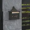 Image de vidaXL Boîte aux lettres murale avec stockage Bronze 40,5 x 16 x 45 cm