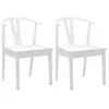 Image de vidaXL Chaise de salle à manger 2 pc Bois de Caoutchouc Massif