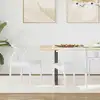 Image de vidaXL Chaise de salle à manger 2 pcs Blanc et Blanc