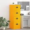 Image de vidaXL Cabinet de Dossier 2 pcs Jaune moutarde 44 x 50 x 106.5 cm