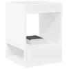 Image de vidaXL Bijzettafel 2 st Wit 40 x 40 x 56 cm Bewerkt hout