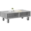 Image de vidaXL Bijzettafel met wielen Grijs Sonoma 90 x 50 x 30 cm
