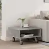 Image de vidaXL Side Table with Wheels Gris béton 50,5 x 50 x 30 cm