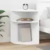 Image de vidaXL Table d'appoint Blanc 39,7 x 39,7 x 60 cm Bois d'ingénierie