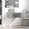 Image de vidaXL Bureau mural Gris Sonoma 60 x 45 x 30 cm Bois d'ingénierie