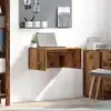 Image de vidaXL Bureau mural Bois Ancien 60 x 45 x 30 cm Bois d'ingénierie