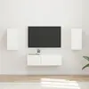 Image de vidaXL Ensemble de meuble TV mural 4 pcs Blanc Bois d'ingénierie