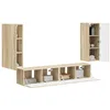 Image de vidaXL Ensemble de meuble TV mural 4 pc Chêne Sonoma Bois d'ingénierie
