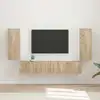 Image de vidaXL Ensemble de meuble TV mural 4 pc Chêne Sonoma Bois d'ingénierie