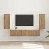 Image de vidaXL Ensemble de meuble TV mural Montage mural 4 pcs Chêne artisanal