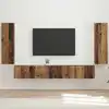 Image de vidaXL Ensemble de meuble TV mural 4 pc Bois ancien Bois d'ingénierie
