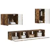 Image de vidaXL Ensemble de meuble TV mural 4 pc Chêne fumé Bois d'ingénierie