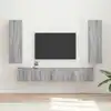 Image de vidaXL Ensemble meuble TV 3 pc Gris Sonoma Bois d'ingénierie