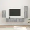 Image de vidaXL Ensemble meuble TV 4 pcs Gris Sonoma Bois d'ingénierie