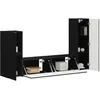 Image de vidaXL Ensemble meuble TV 4 pc Noir Bois d'ingénierie
