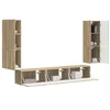 Image de vidaXL Ensemble meuble TV 4 pc Chêne Sonoma Bois d'ingénierie
