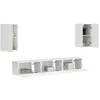 Image de vidaXL Ensemble meuble TV 5 pc Blanc brillant Bois d'ingénierie